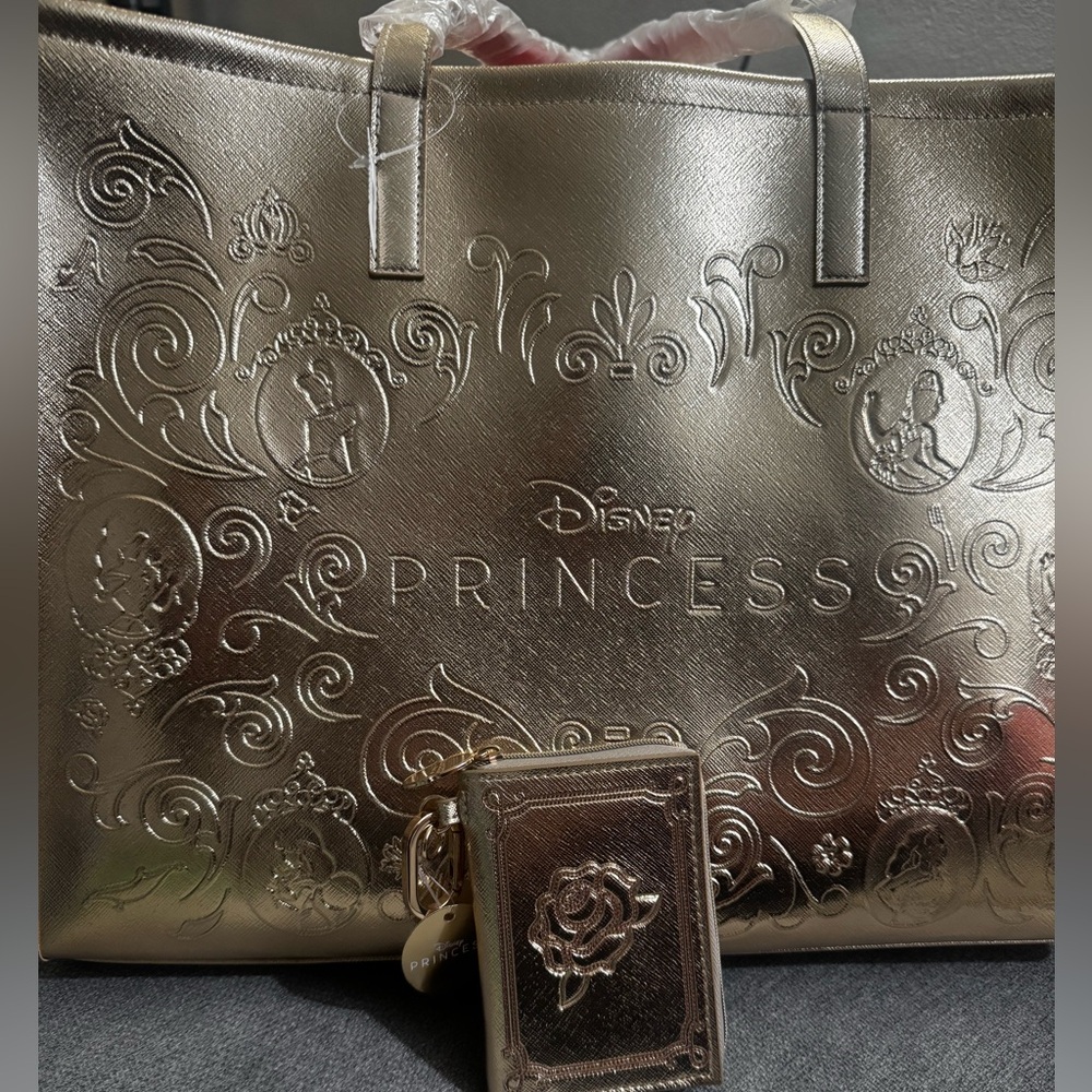 Bath & Body Works Gold Princess m Tote Bag with Matching Wallet - Discontinued